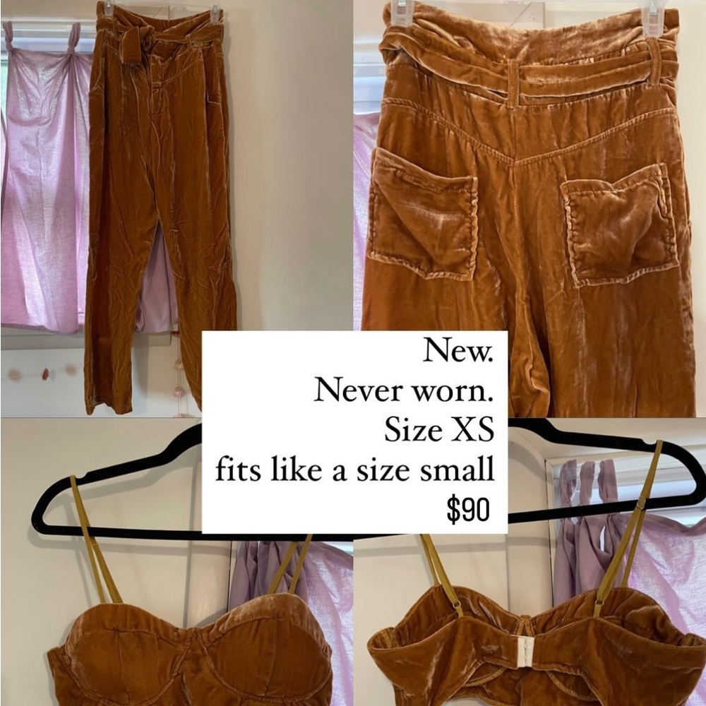 Xs Brand new never worn - Jen’s pirate booty PANTS - velour - so soft - mustard
